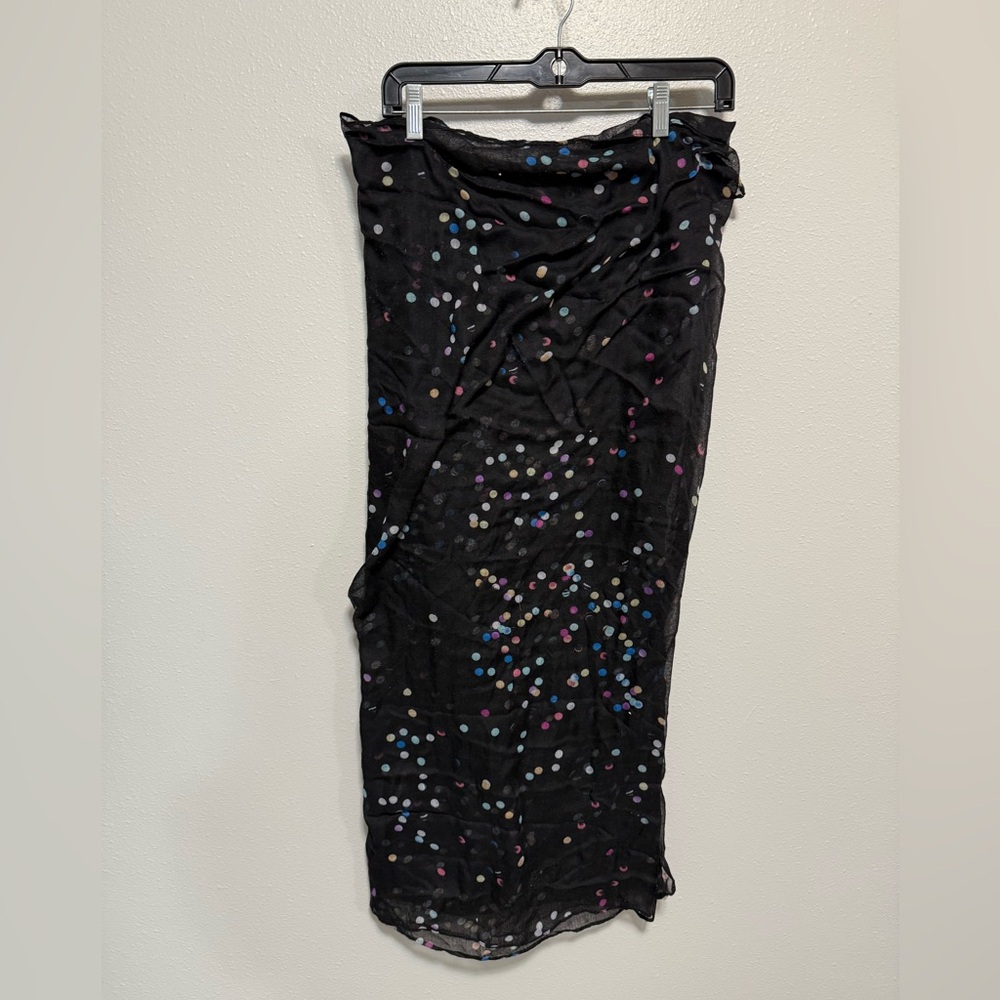 Women’s Black Polka Dot Scarf – One Size